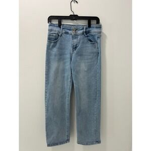 Sky Jeans Womens Light Wash Straight Leg Double Button Denim Jeans Size 9